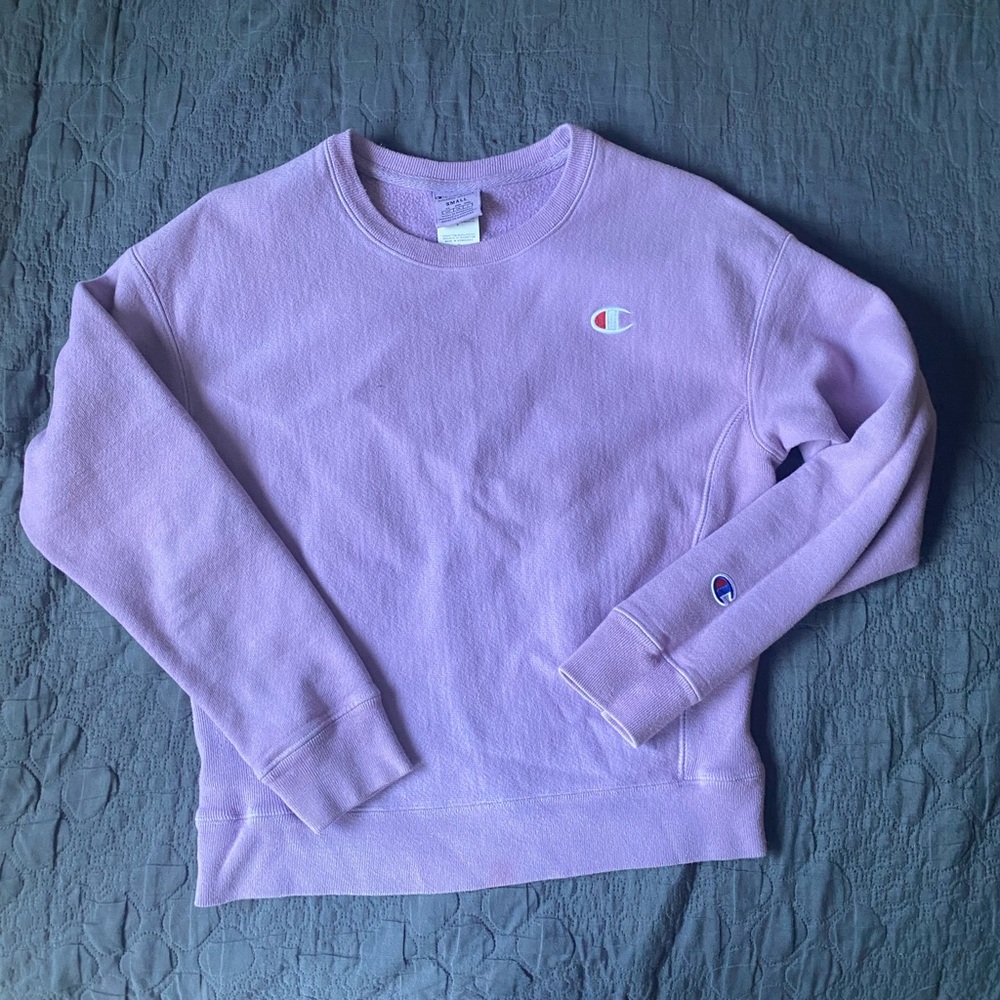 Womens Champion Lavender Crew Neck